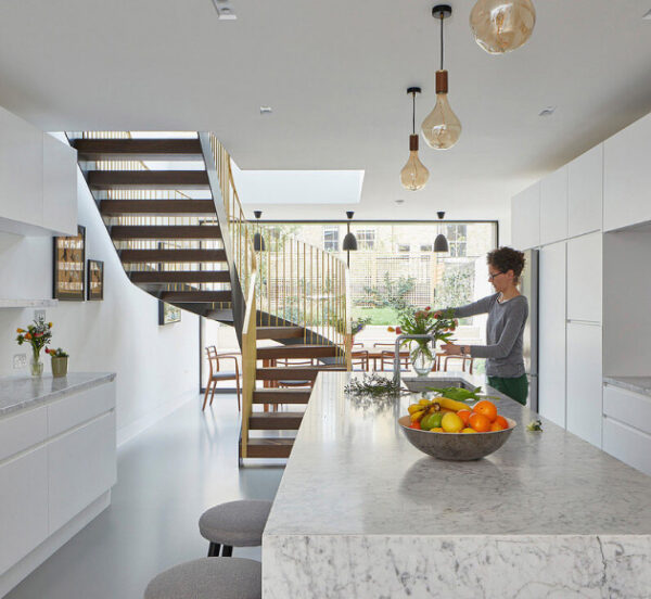 European-designed cabinetry showcased in the showroom