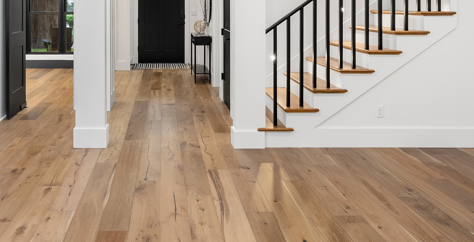 Premium flooring installation in a modern living space