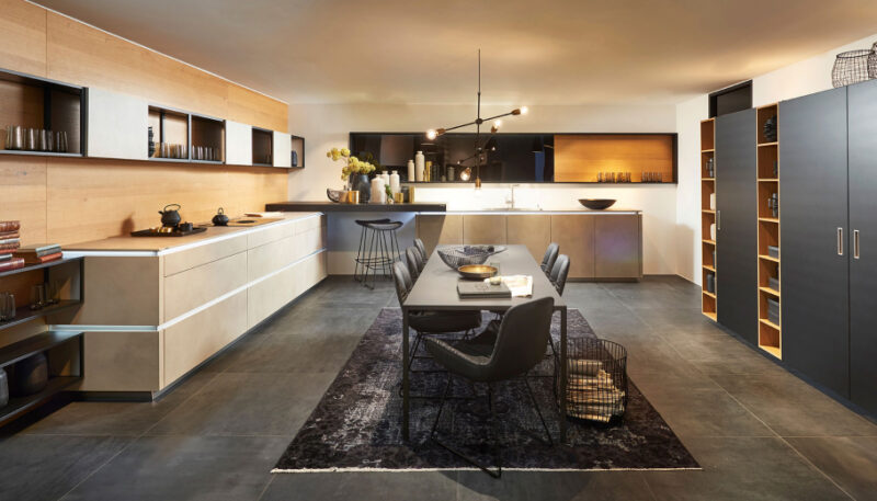 Contemporary kitchen with sleek finishes