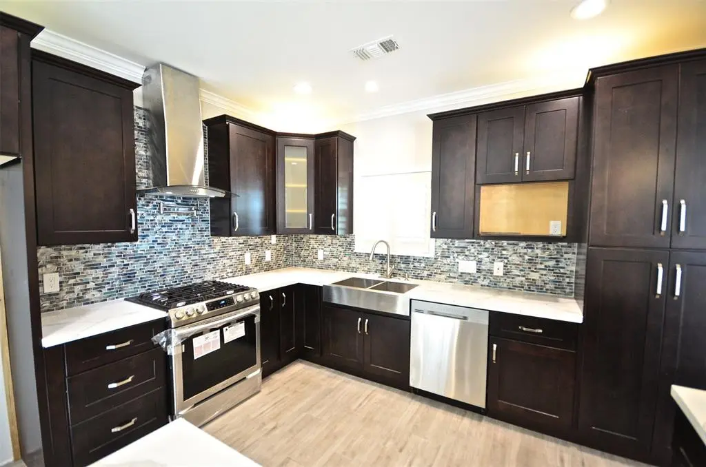 Dark charcoal cabinet doors