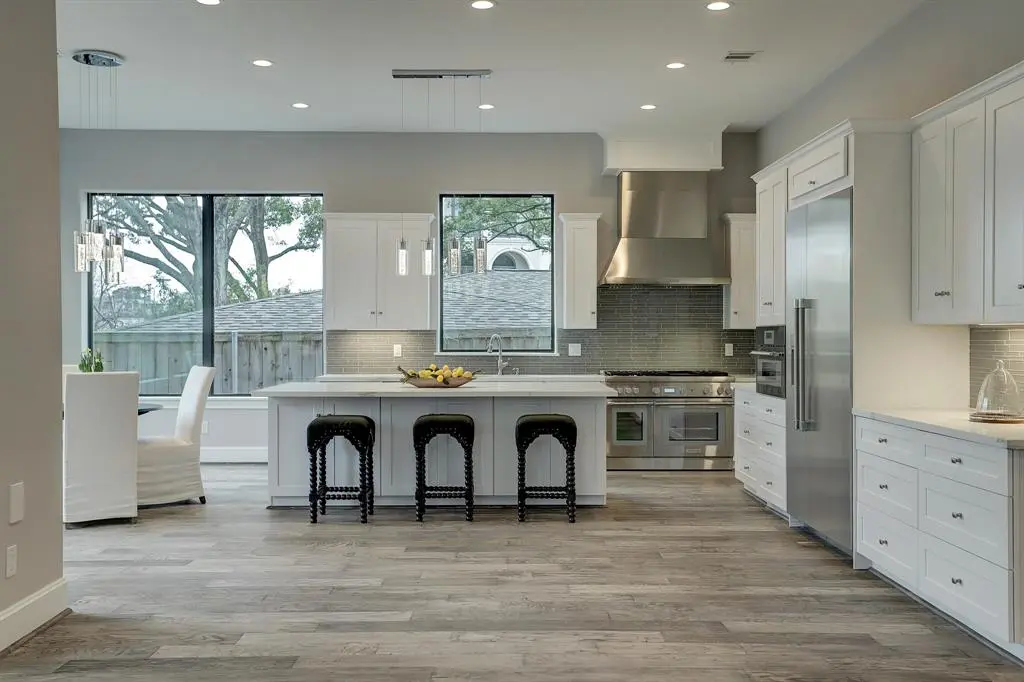 Modern dark wood cabinets