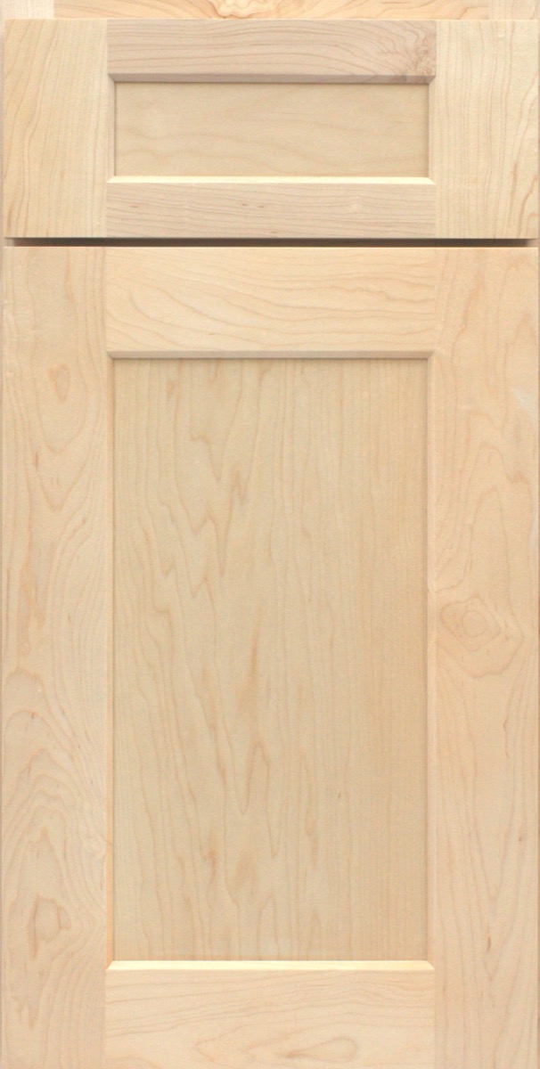 Unfinished Maple cabinet door in raw natural wood