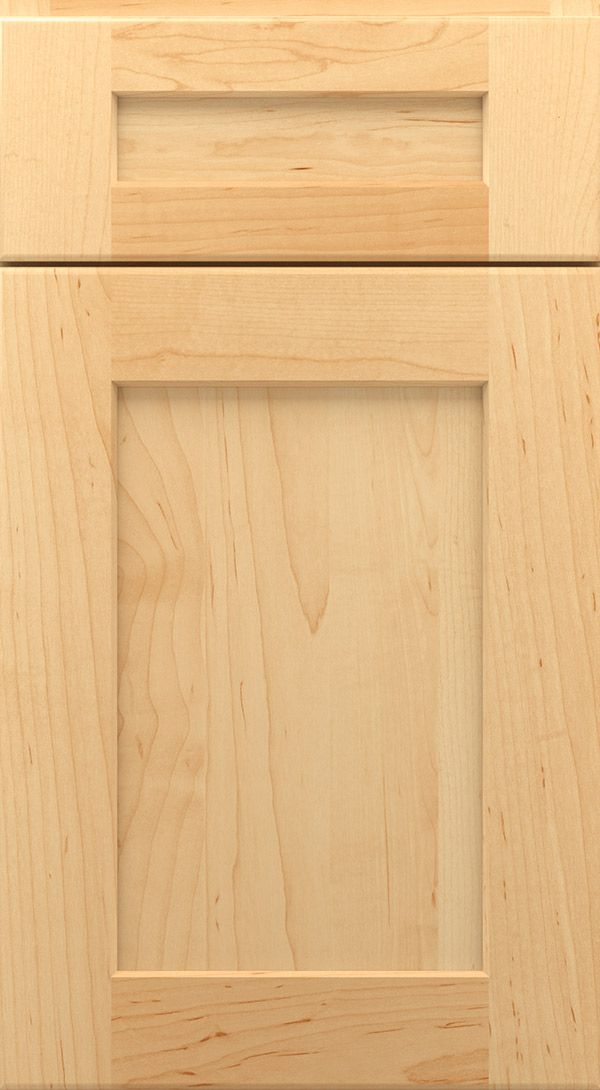 Sunny Maple cabinet door with warm honey wood stain