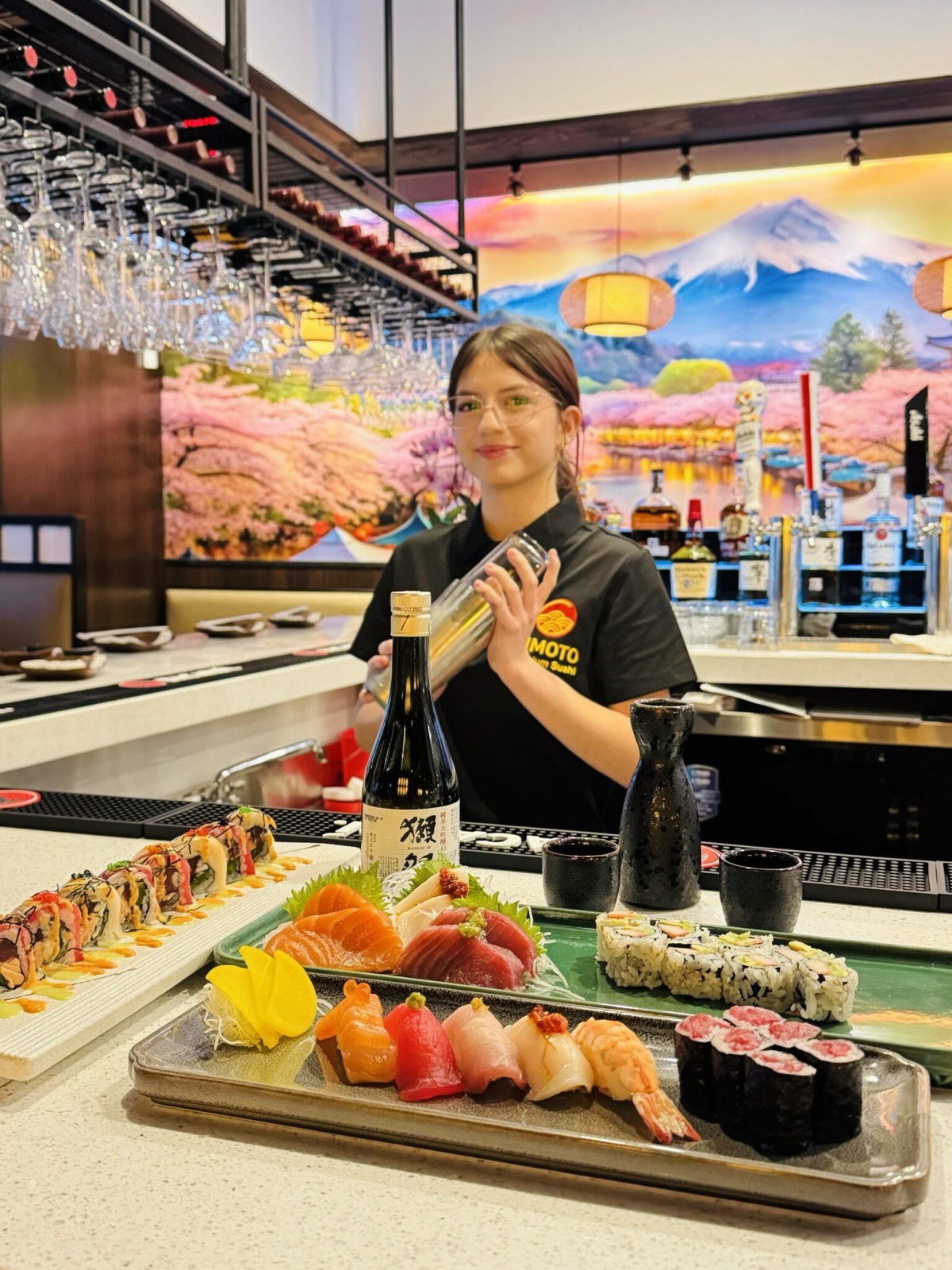 Hand-pressed nigiri sushi