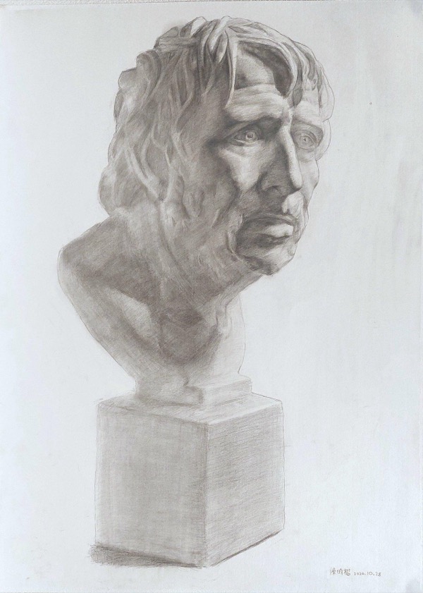 蔦松藝術高中美術科學生素描作品